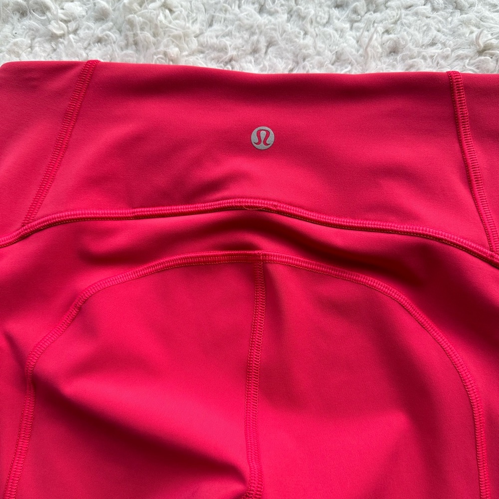 Lululemon Women's Sun Runner Crop Fuchsia Pink Leggings Size 4 - Picture 8 of 15
